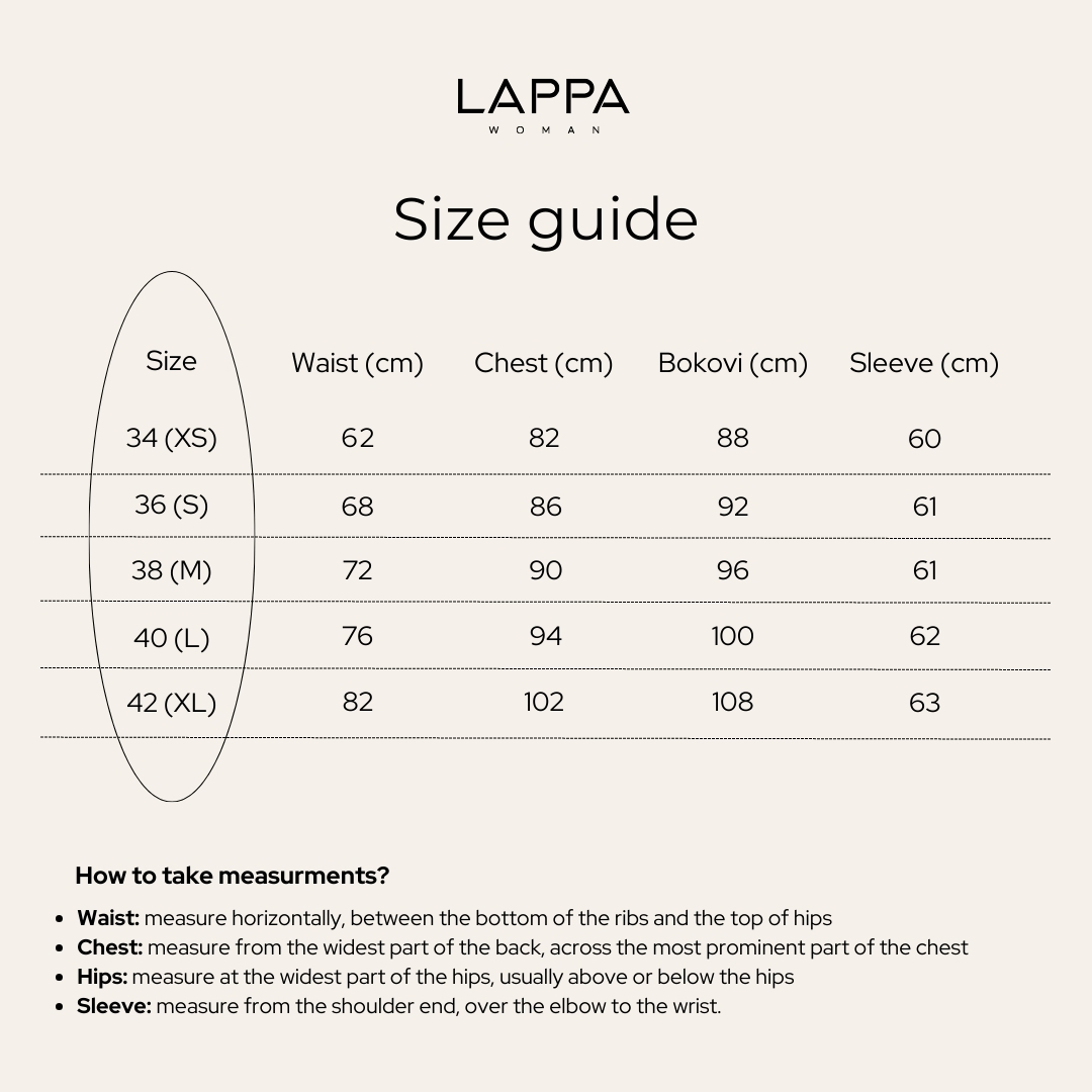 LAPPA size guide